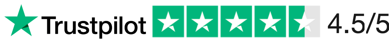 Rated 4.5 out of 5 on Trustpilot